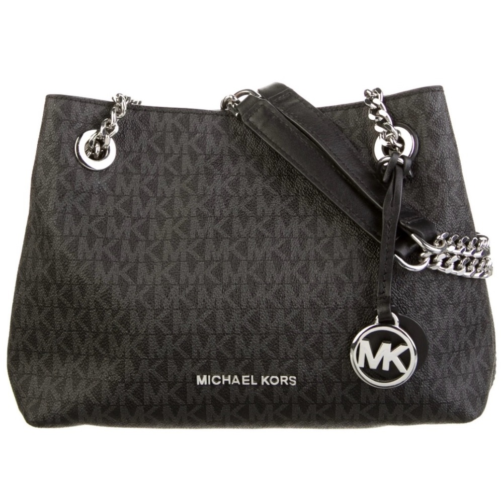 Michael Kors Black Shoulder Bag with Chain Detail